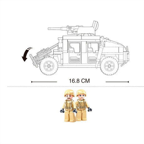 Bloques de Construcción Sluban Hummer Vehículo Asalto 265Pzs Multicolor
