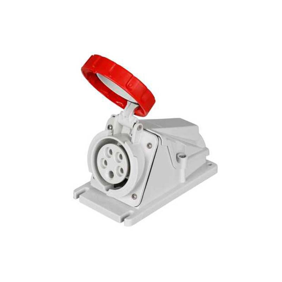 Tomacorriente exterior industrial 3P+T+N 16A 6HS 380V roja IP67 - GG2505 