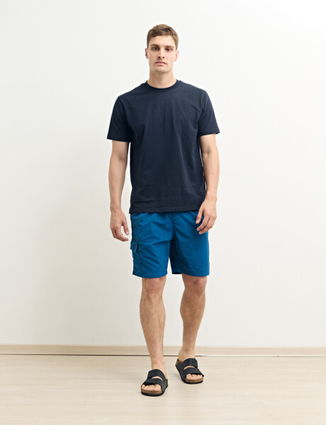 450402 SHORT HARRINGTON LABEL Azul Piedra