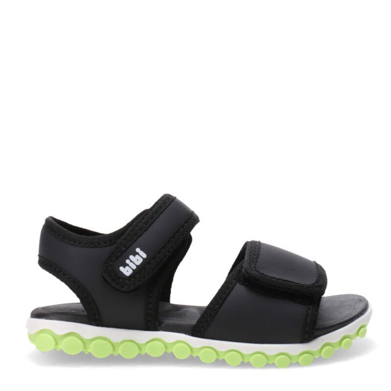 Sandalia de Niños Bibi Roller Sport 2 Velcros Negro - Verde Agua