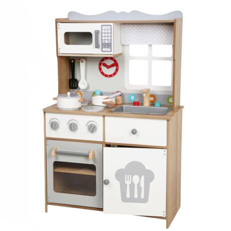 Gran Cocina de Madera con Microondas Horno y Pileta Gran Cocina de Madera con Microondas Horno y Pileta