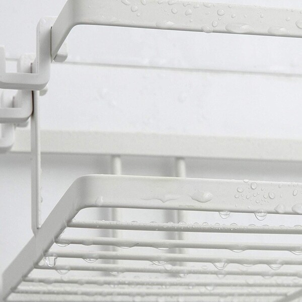 Estante organizador de pared para baño Blanco