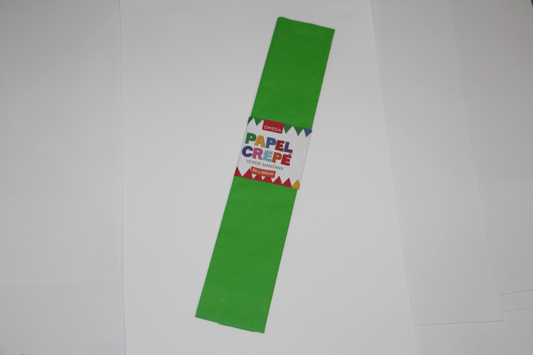 PAPEL CREPE 2MTS.X0.50 - COLOR VERDE MANZANA 