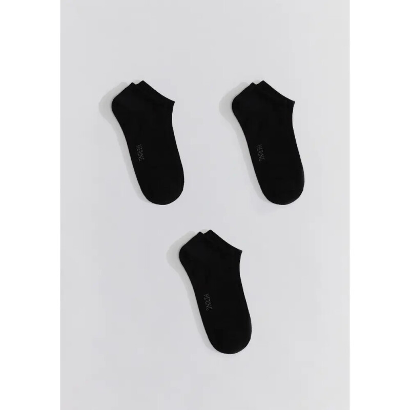 KIT COM 3 PARES MEIAS UNISSEX PRETO