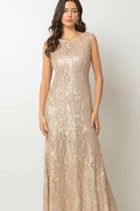 Vestido lentejuelas Berila Dorado