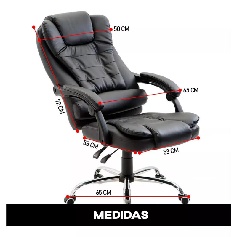 Silla De Escritorio Ejecutiva Ergonómica Negro