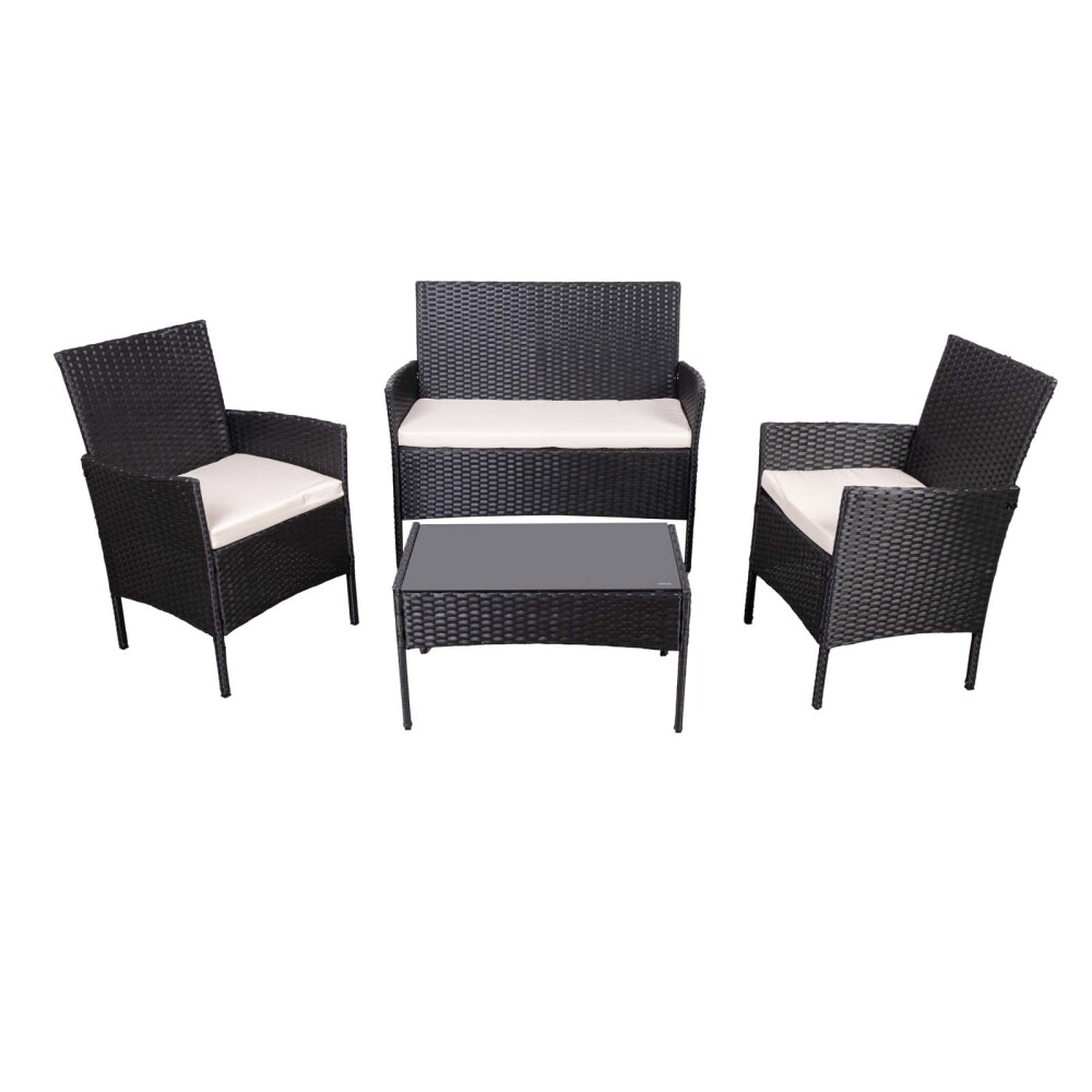 SET LIVING EXTERIOR RATTAN-SINTETICO-Y-ACERO NEGRO APOLO