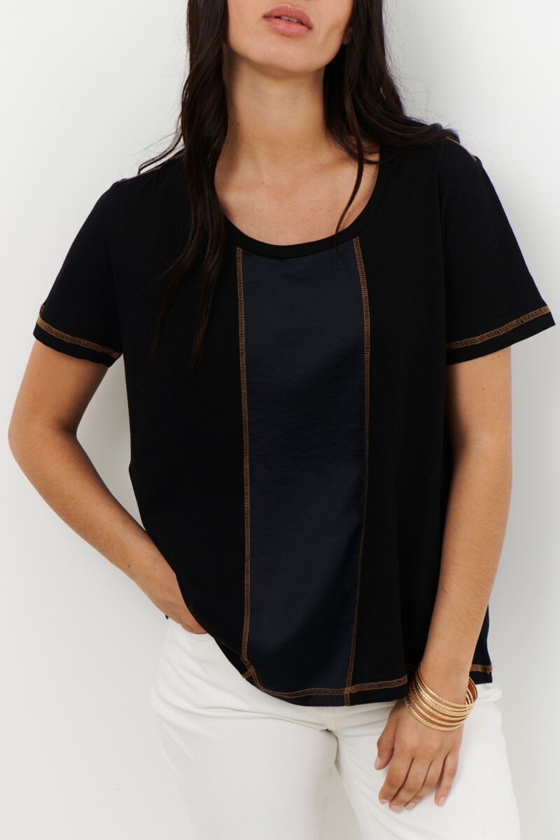 REMERA SATEN NEGRO