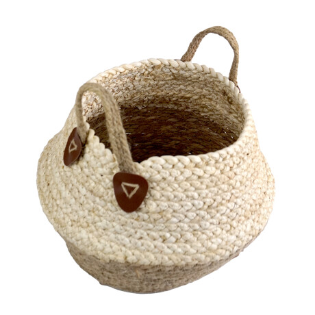CESTO COMBINADO YUTE Y PAJA C/ASAS CESTO COMBINADO YUTE Y PAJA C/ASAS