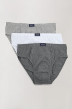 PACK 3 SLIPS ALGODÓN GRIS