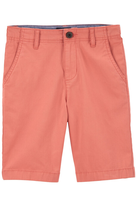 Bermuda de algodón clásica salmón Sin color