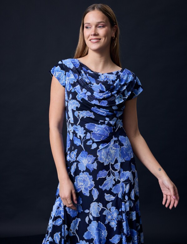 Vestido Printed NEGRO/AZUL