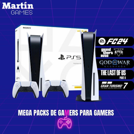 MEGA PACK PS5 PLAYSTATION 5 SLIM CON LECTORA 0KM + 2 JOYSTICKS + 5 JUEGOS MEGA PACK PS5 PLAYSTATION 5 SLIM CON LECTORA 0KM + 2 JOYSTICKS + 5 JUEGOS