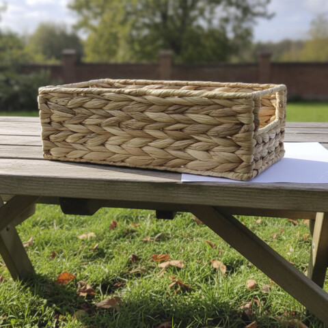 Canasto Rectangular de Mimbre Home Class 32 x 12 x 10 cm U