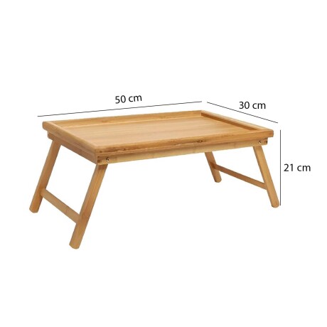 Bandeja Mesa de Cama Desayuno Multiuso Plegable en Madera Natural
