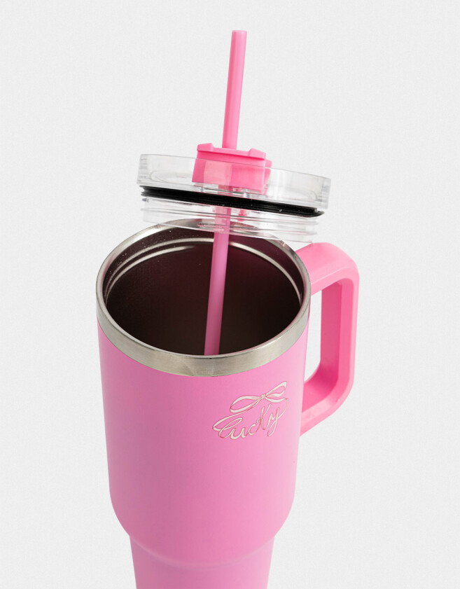 Accesorios Cocina Liso Vaso Metálico "lucky" - Fucsia Medio