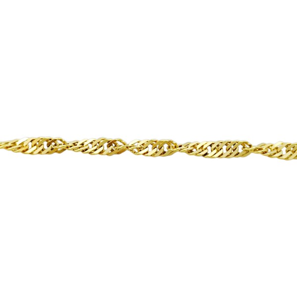 Pulsera Singapur-Oro bajo-Sin Piedra-PU8055 sinpiedra