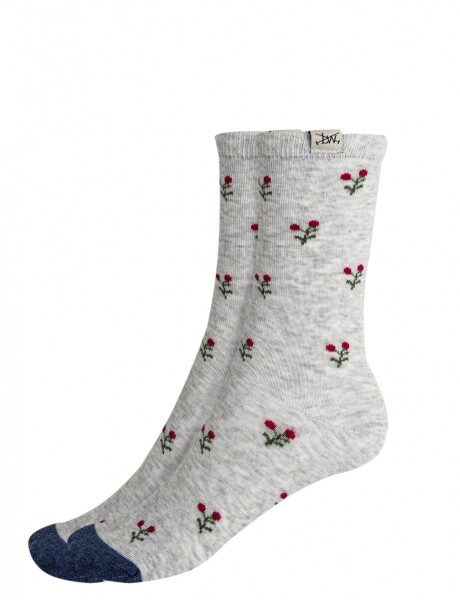 MEDIA FLORES PACK X 2 Gris