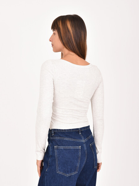 REMERA NATALIA GRIS CLARO