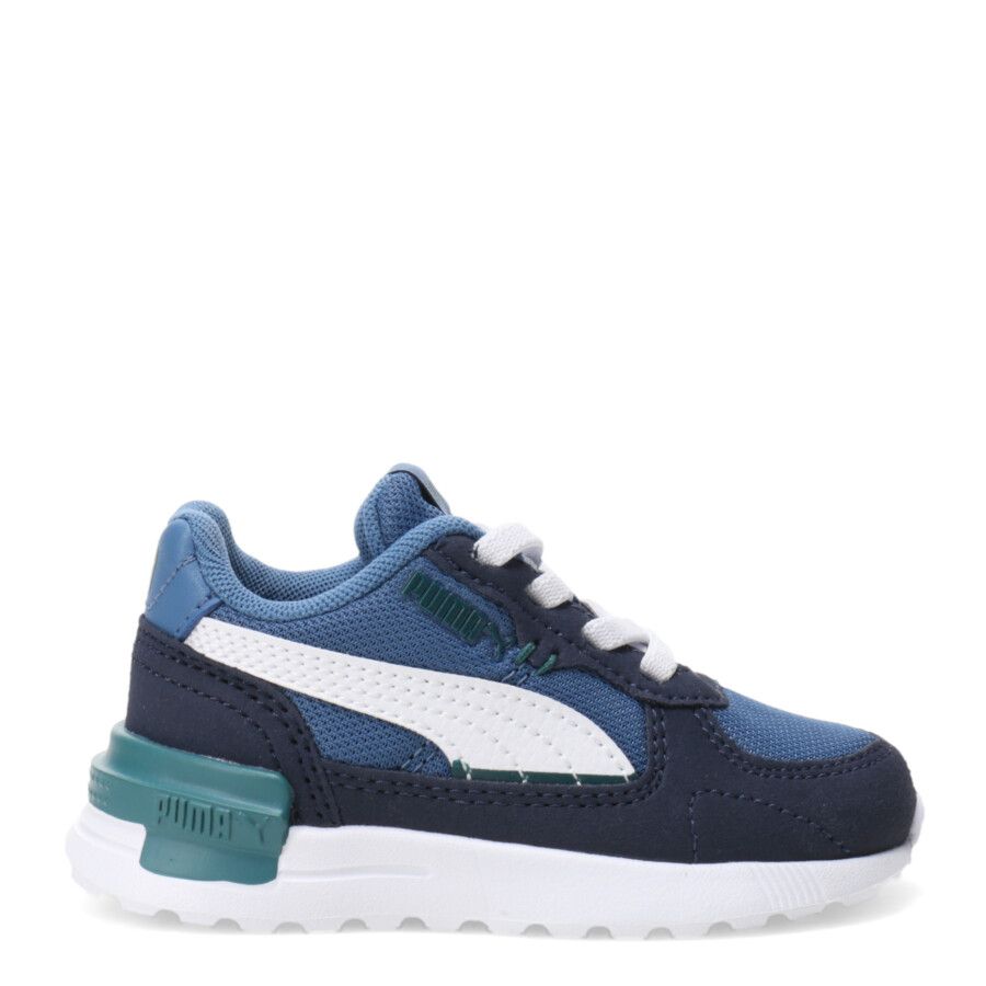 Championes Infantiles Puma Graviton AC Azul Marino - Blanco - Verde