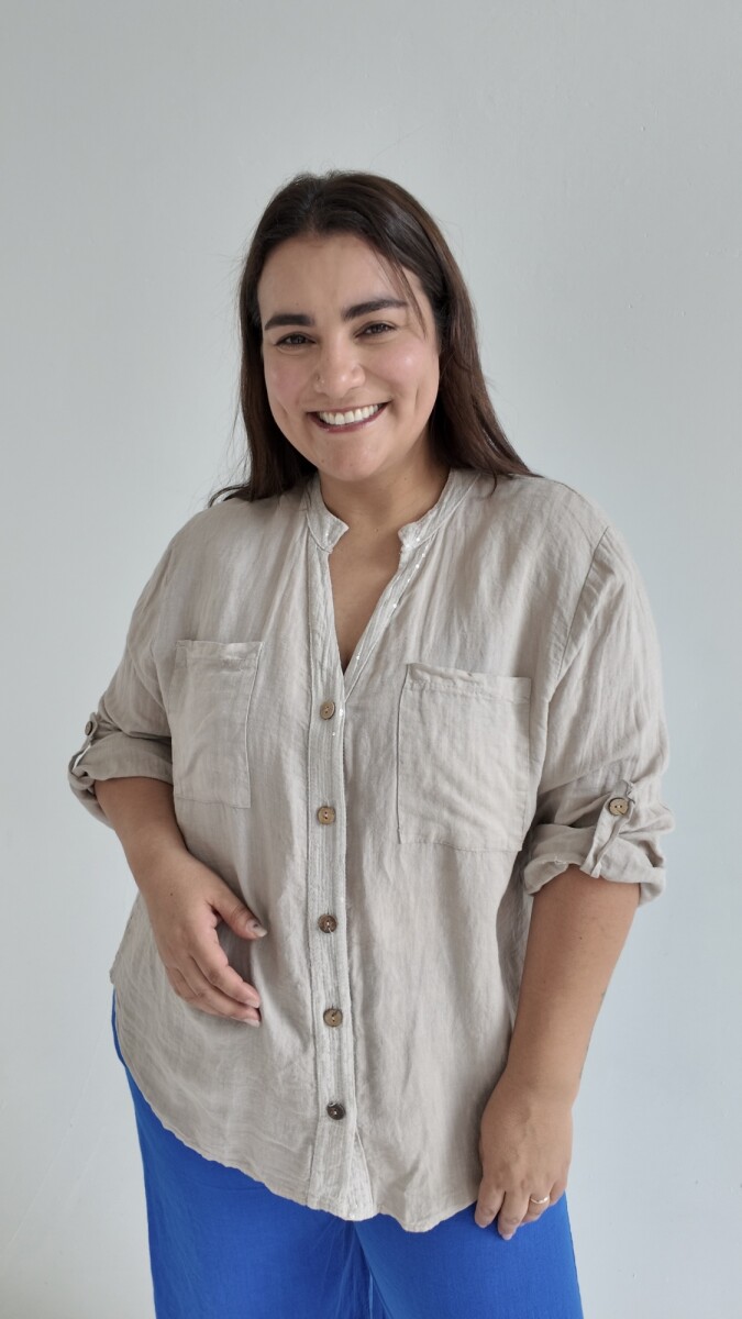 Camisa índigo - Beige 