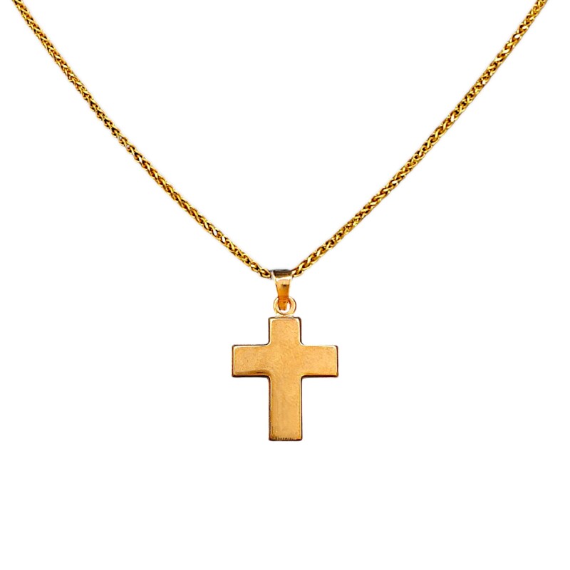 Dije Cruz-Oro bajo-Sin piedra-CP8582 Sinpiedra