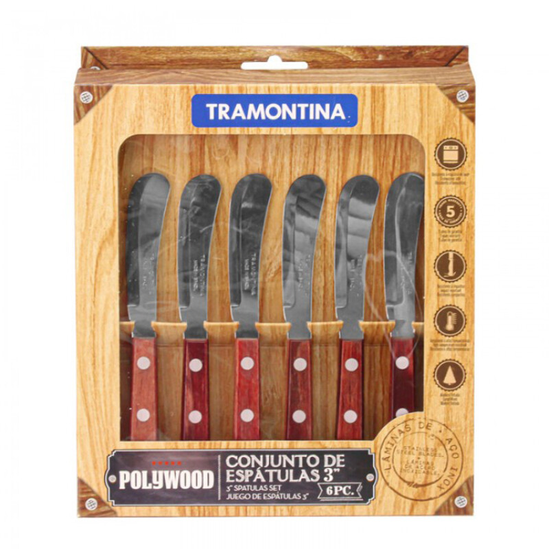 Juego de 6 Espatulas para Manteca Polywood - 21199/780 Juego de 6 Espatulas para Manteca Polywood - 21199/780
