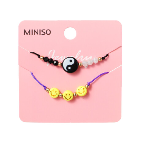 Set pulseras multicolor 2pcs yin yang