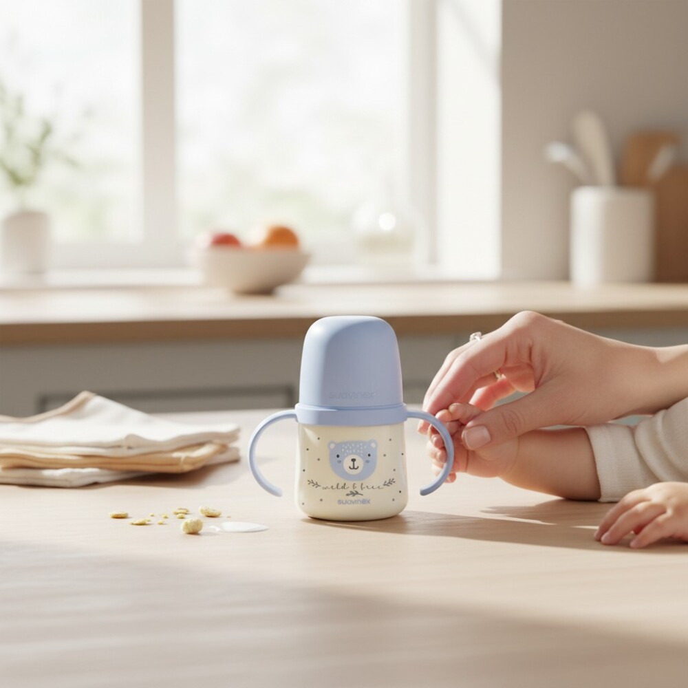 Vaso First Bottle SX PRO 6m+ SUAVINEX bear celeste