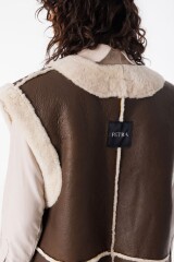 Chaleco Leather Ice Crudo/Habano