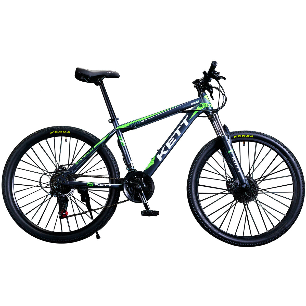 Bicicleta Montaña Rod 27,5 Freno Disco 21 Cambios - Gris-Verde 