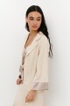 CHAQUETA LINO SATEN BEIGE