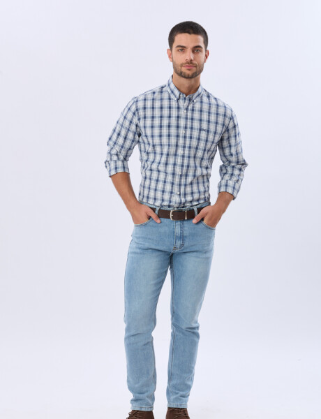 PANTALÓN DE JEAN SKINNY Celeste