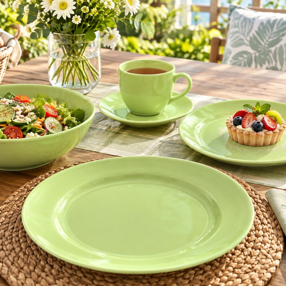 Plato llano verde 24 cm BIONA Plato llano verde 24 cm BIONA