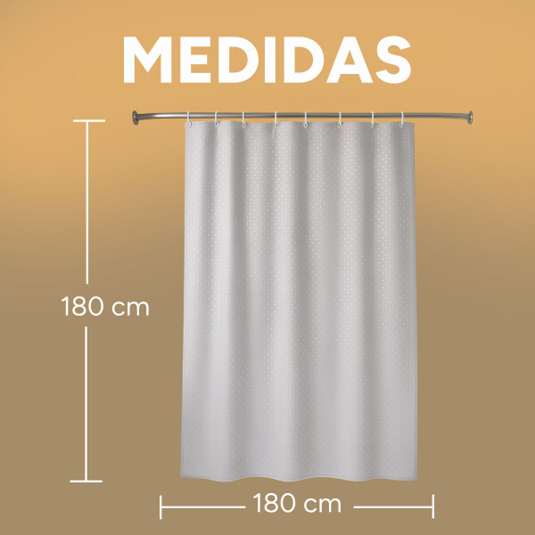 Cortina De Baño Ducha De Vinilo Plástico Varios Diseños Color Variante Gris