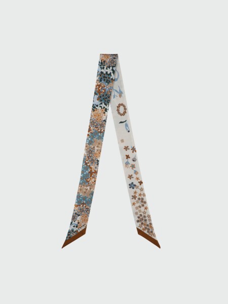 Pañuelo Soie Collier de Fleurs Terracota