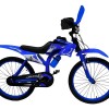 Bicicleta estilo moto con roncador rodado 20" Azul