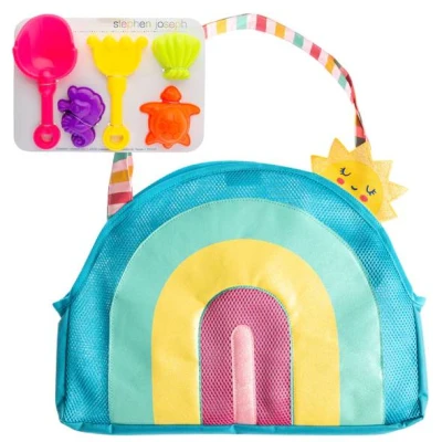Bolso playero con juguetes Arcoiris