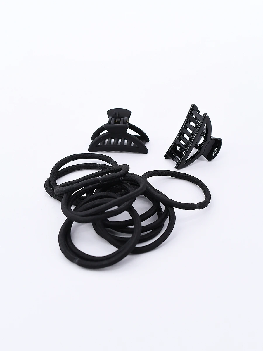 COLEROS Y PINZA PACK X 14 - NEGRO 