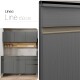 Juego de 2 Modulos De Cocina 150 cm Color Gris GAMAS DE GRIS