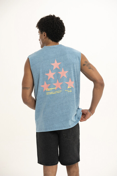 Musculosa Pulau Starship Azul