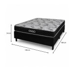 SOMMIER - PLATINO 2 PLAZAS 100% ESPUMA CON BOX