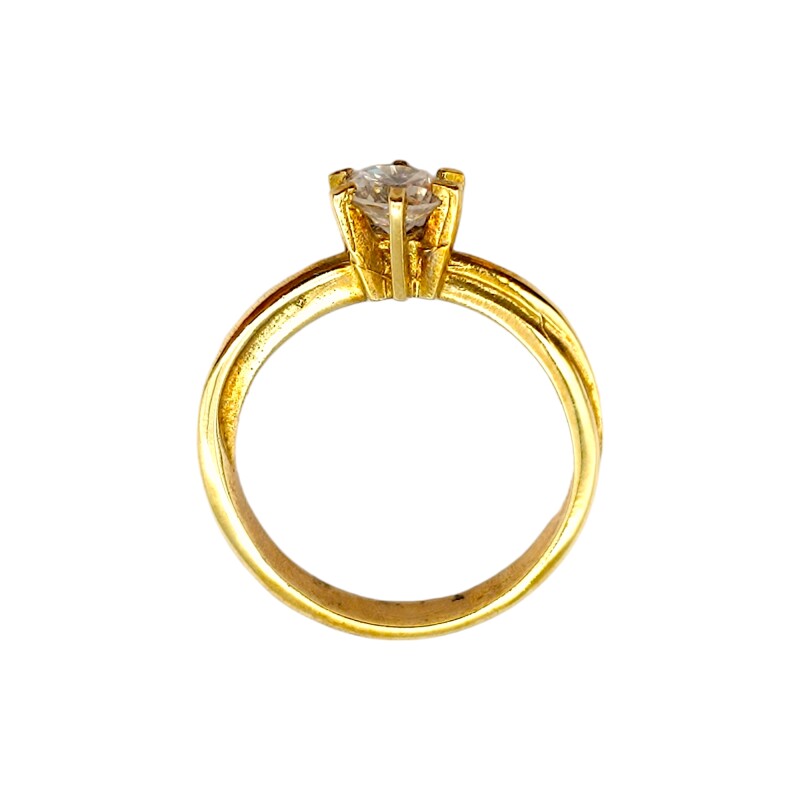 Anillo Solitario-Oro Bajo-Piedra Zirconia-AN8068 conpiedra