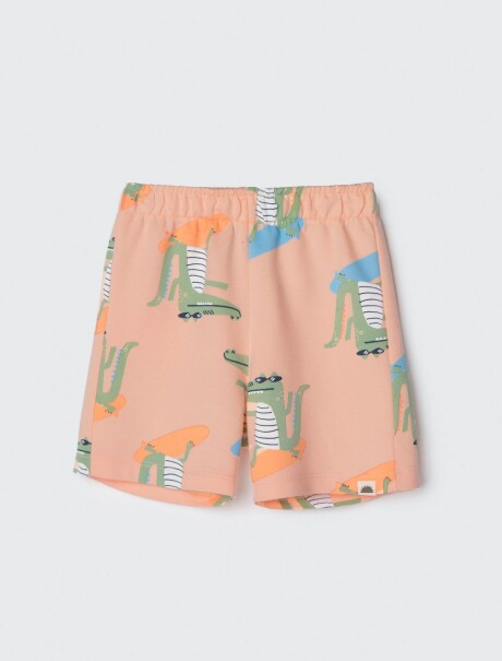 SHORT INFANTIL DE RAYAS NARANJA
