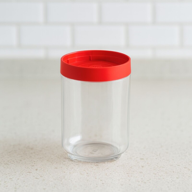 Frasco hermético plástico 900ml ROJO