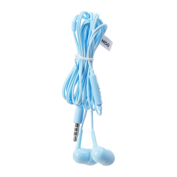 Auriculares in ear celeste