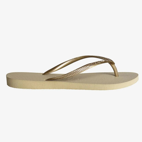 Ojotas Havaianas de Dama - HAVAIANA SLIM - HV40000302719 GRIS ARENA/DORADO CLARO