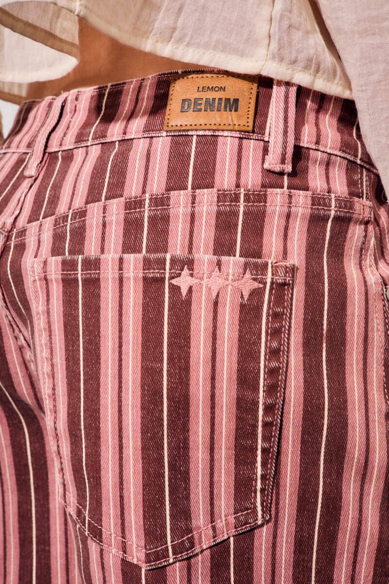 Short Rayado Rosa
