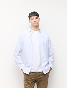 012726 CAMISA STRIPES WILL Blanco/celeste