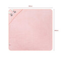 Toalla De Bebe Con Capucha Animales 80x80cm Rosa